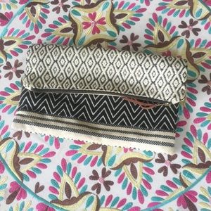 Cotton Reversible Zippered Clutch Purse Boho Bag